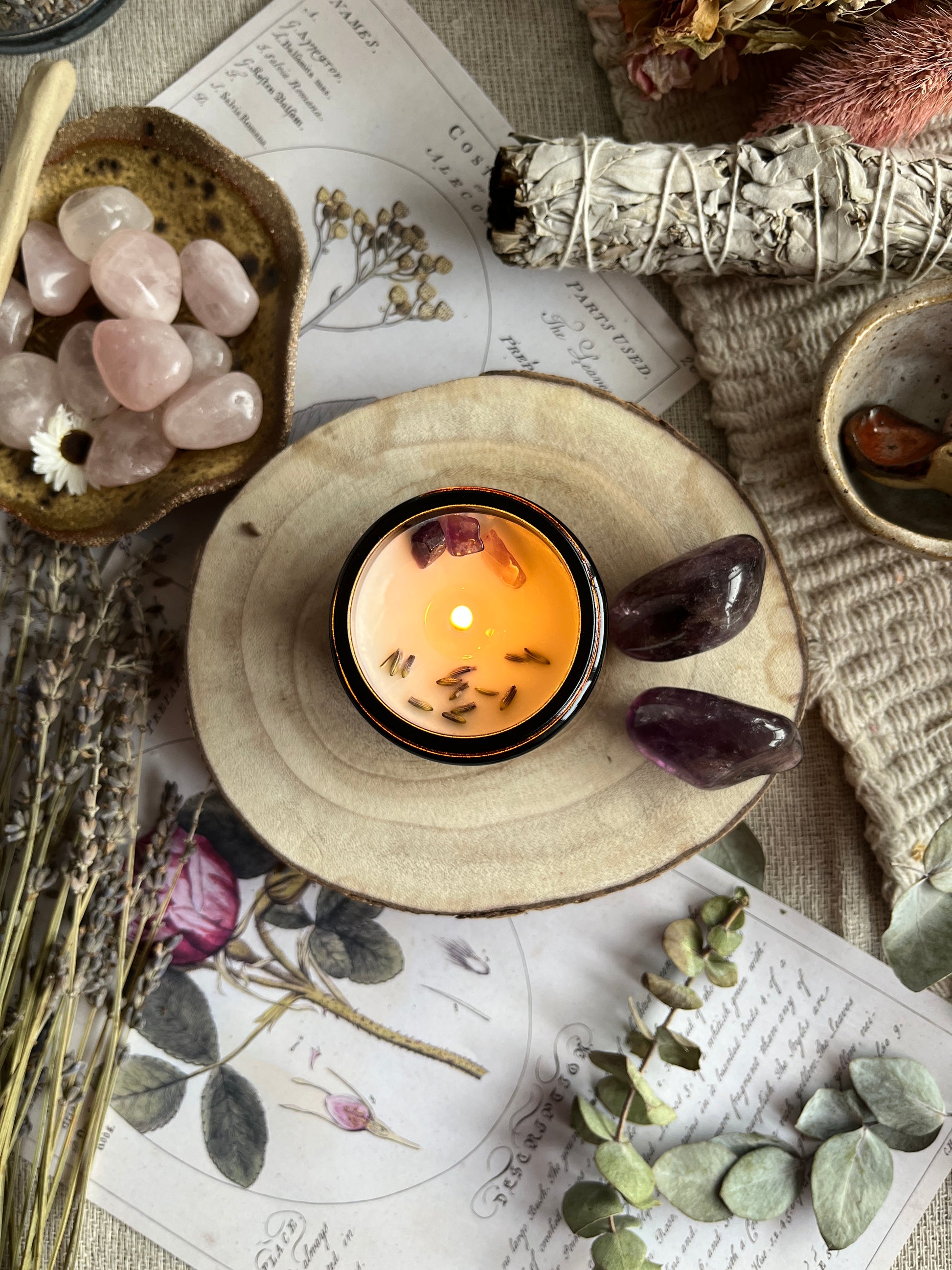Calm aromatherapy candle