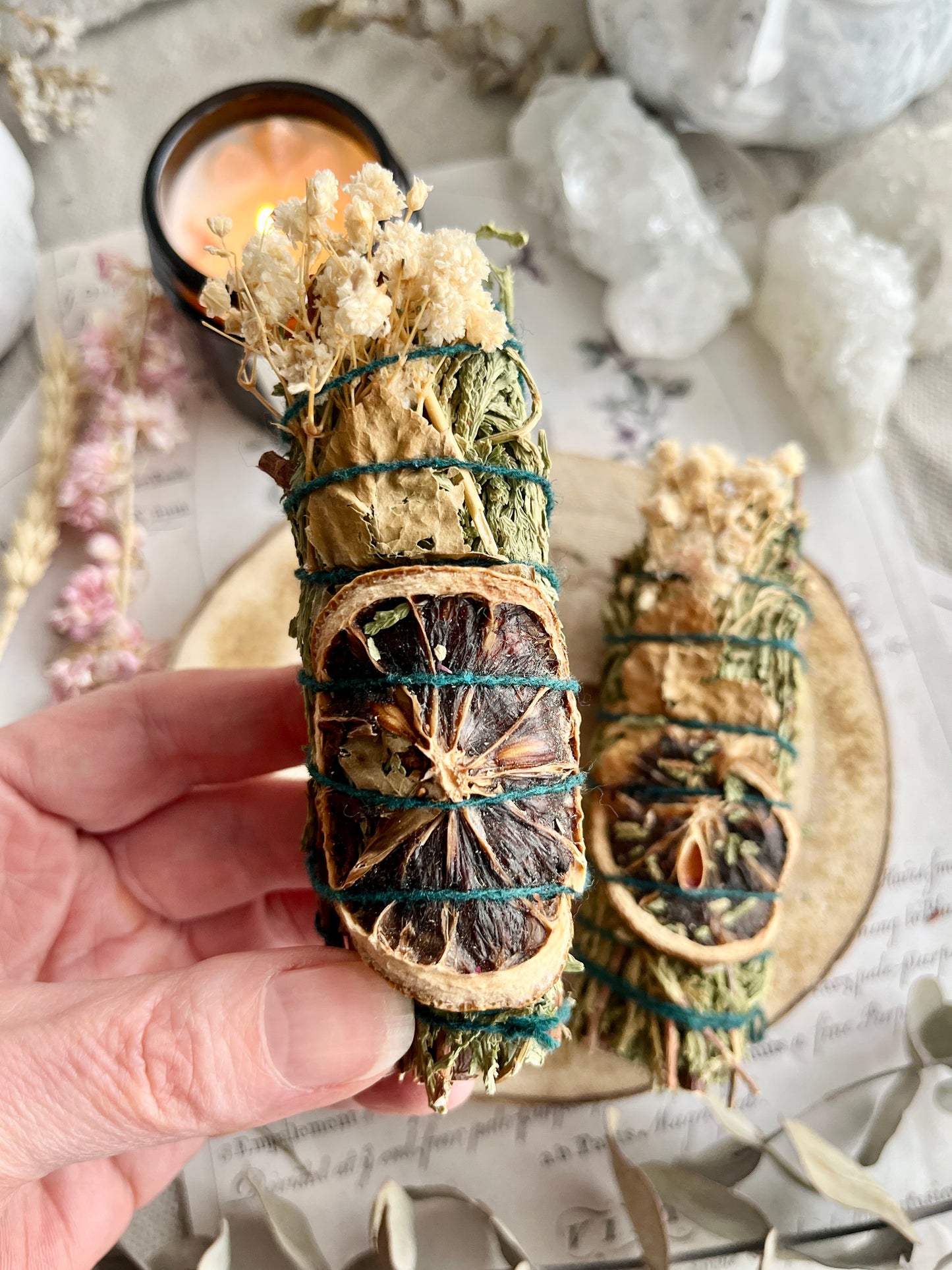 Sage, Cedar, Orange & Bay Smudge Stick