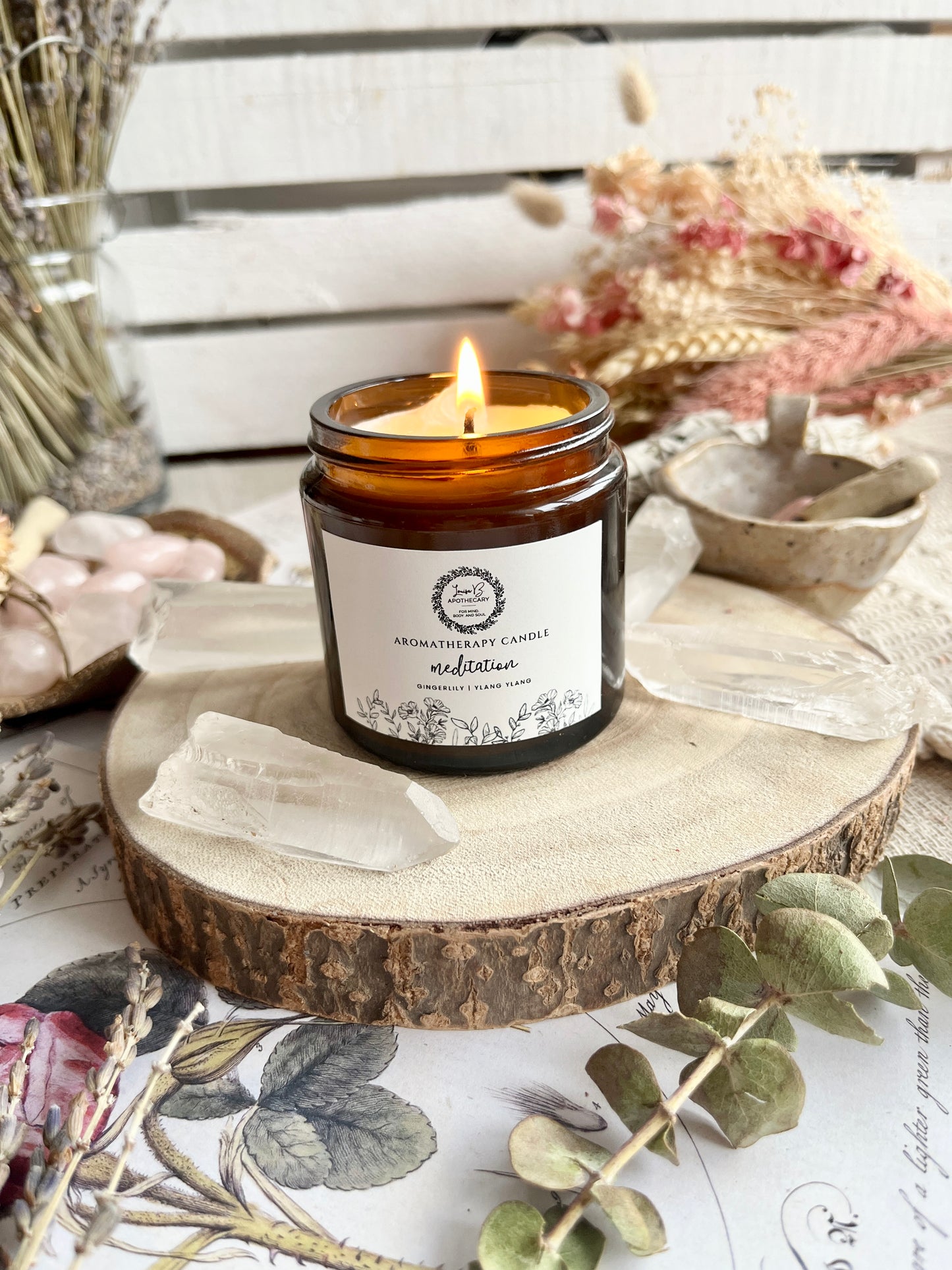 meditation aromatherapy candle