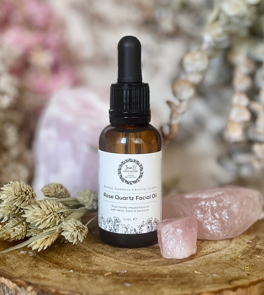 Rose quartz facial oil