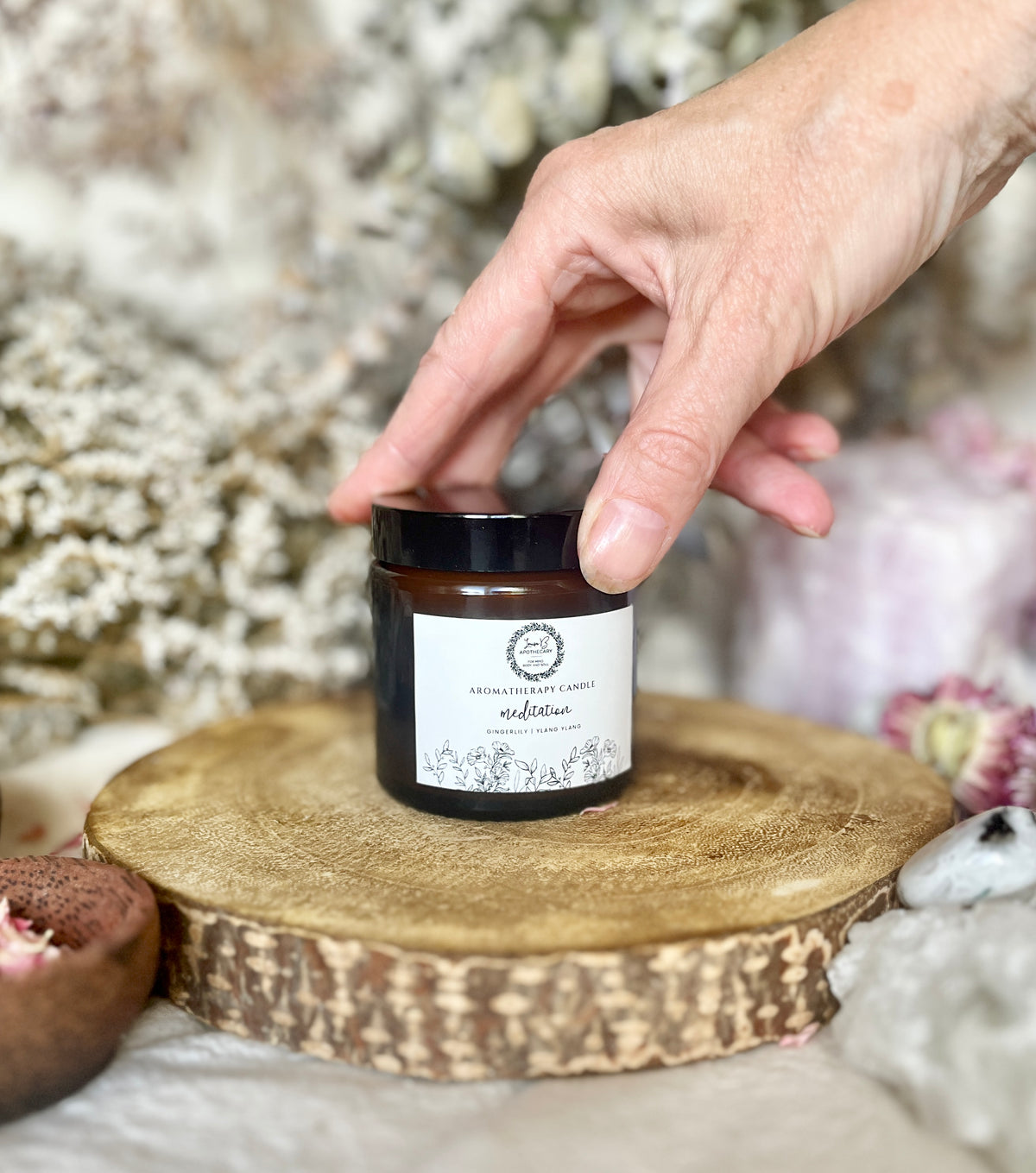 Meditation Aromatherapy Crystal Candle